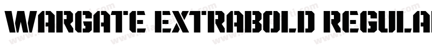 Wargate ExtraBold Regular字体转换